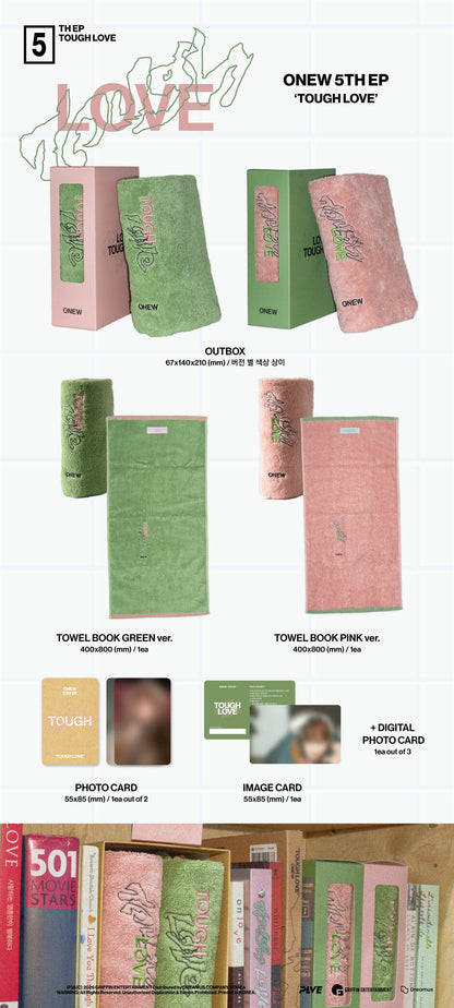 ONEW - TOUGH LOVE (5th Mini Album) TOWEL BOOK Ver.