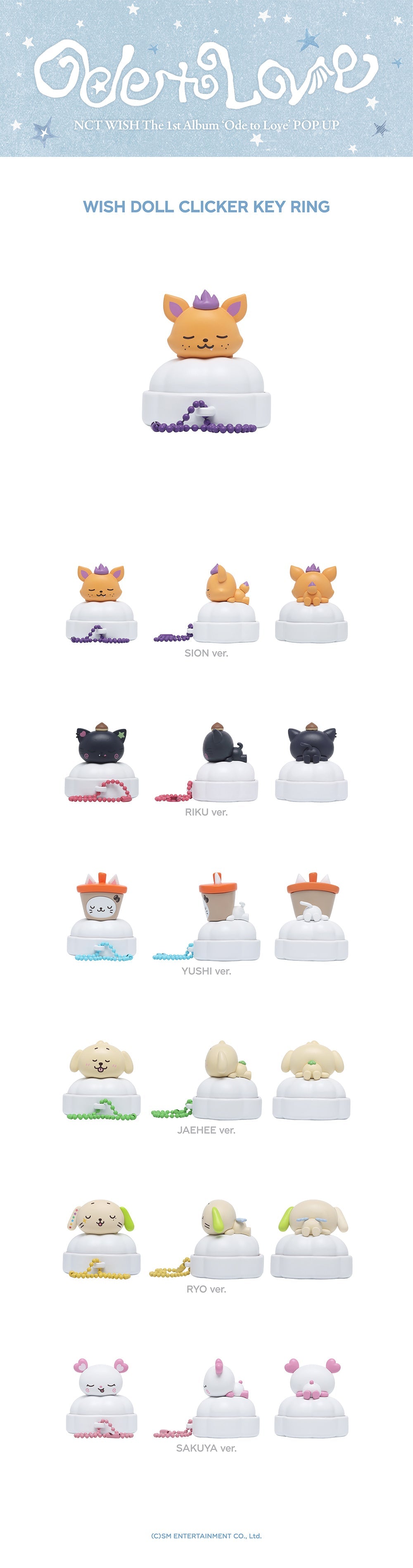 NCT WISH - Wish Doll Clicker Key Ring (Ode to Love POP UP MD)