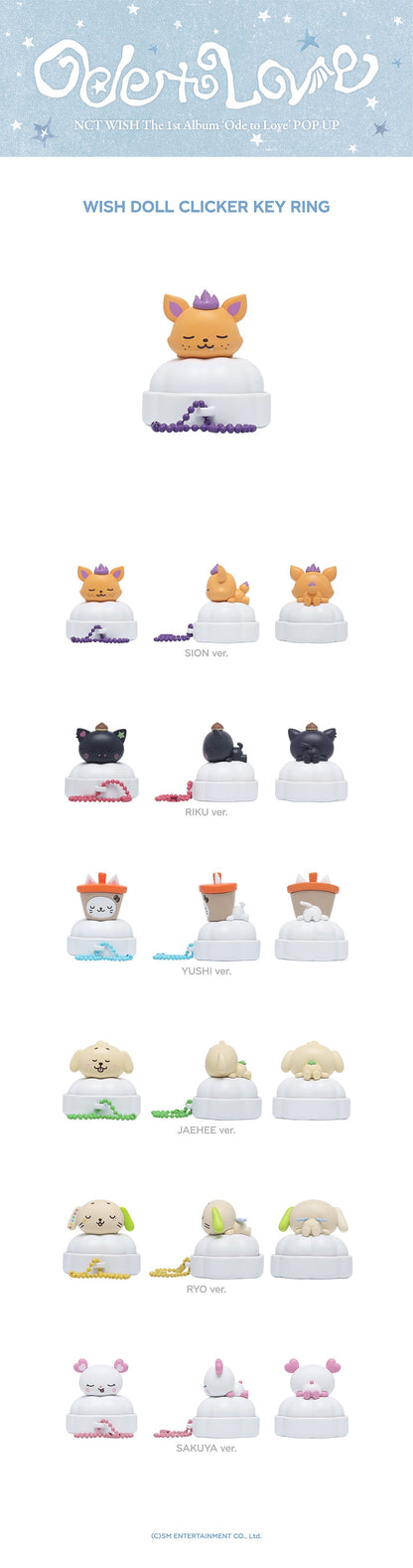 NCT WISH - Wish Doll Clicker Key Ring (Ode to Love POP UP MD)