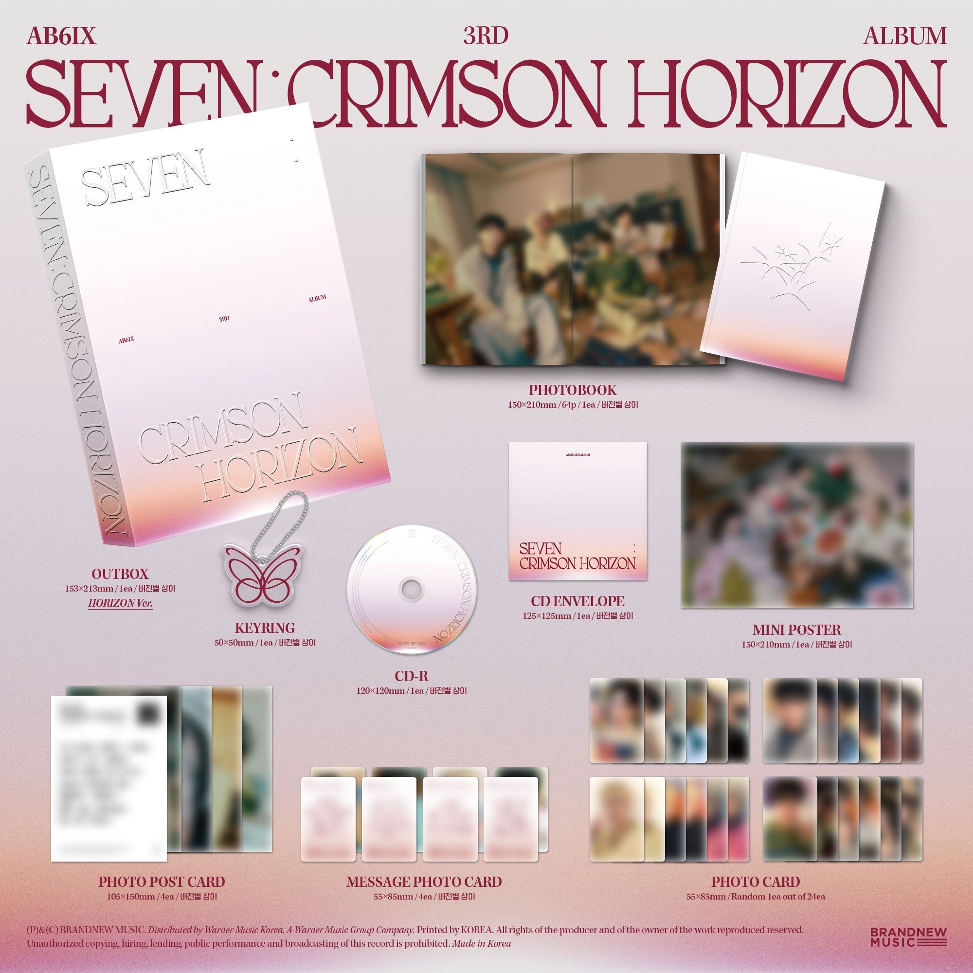 AB6IX - SEVEN : CRIMSON HORIZON (3rd Album) Photobook Ver.