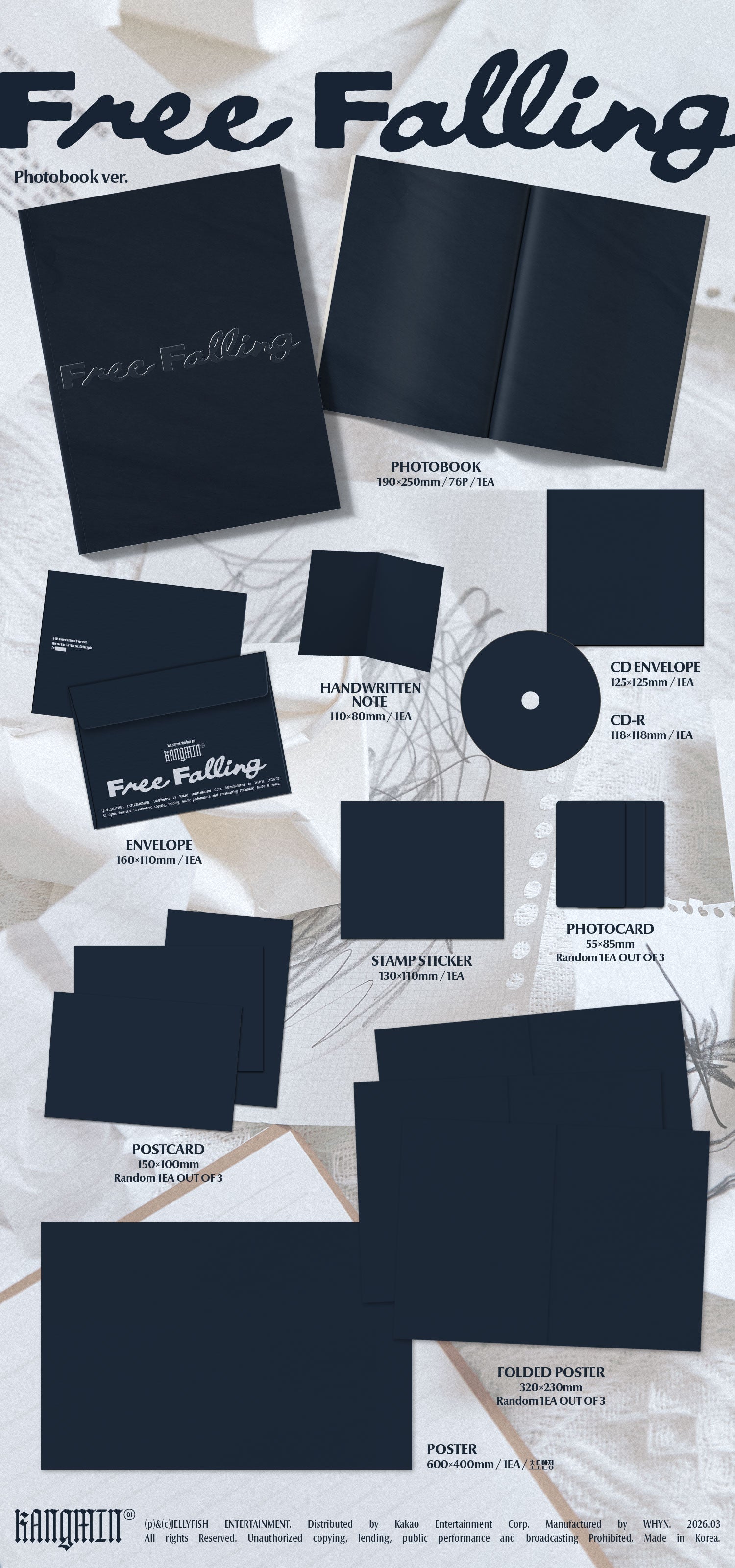 KANGMIN - Free Falling (1st Single Album) Photobook Ver.