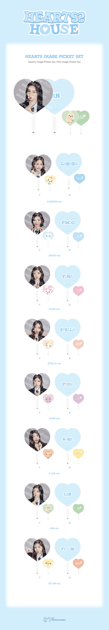 Hearts2Hearts - FANMEETING 'HEARTS 2 HOUSE' Hearts Image Picket Set