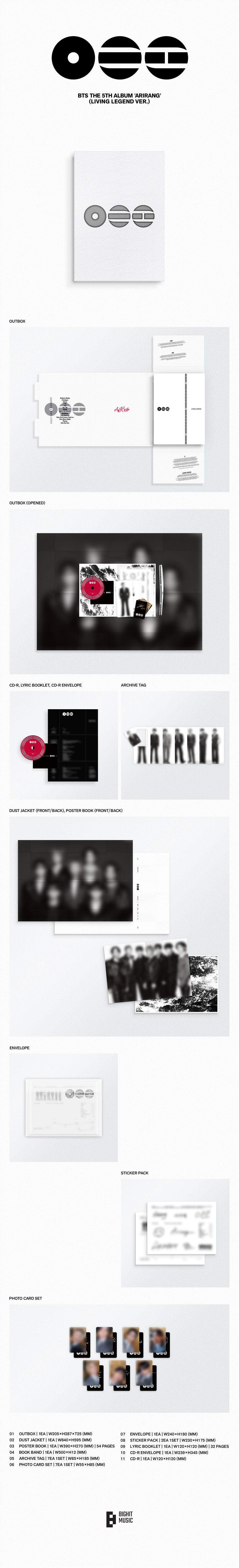 BTS - ARIRANG (5th Album) Living Legend Ver.