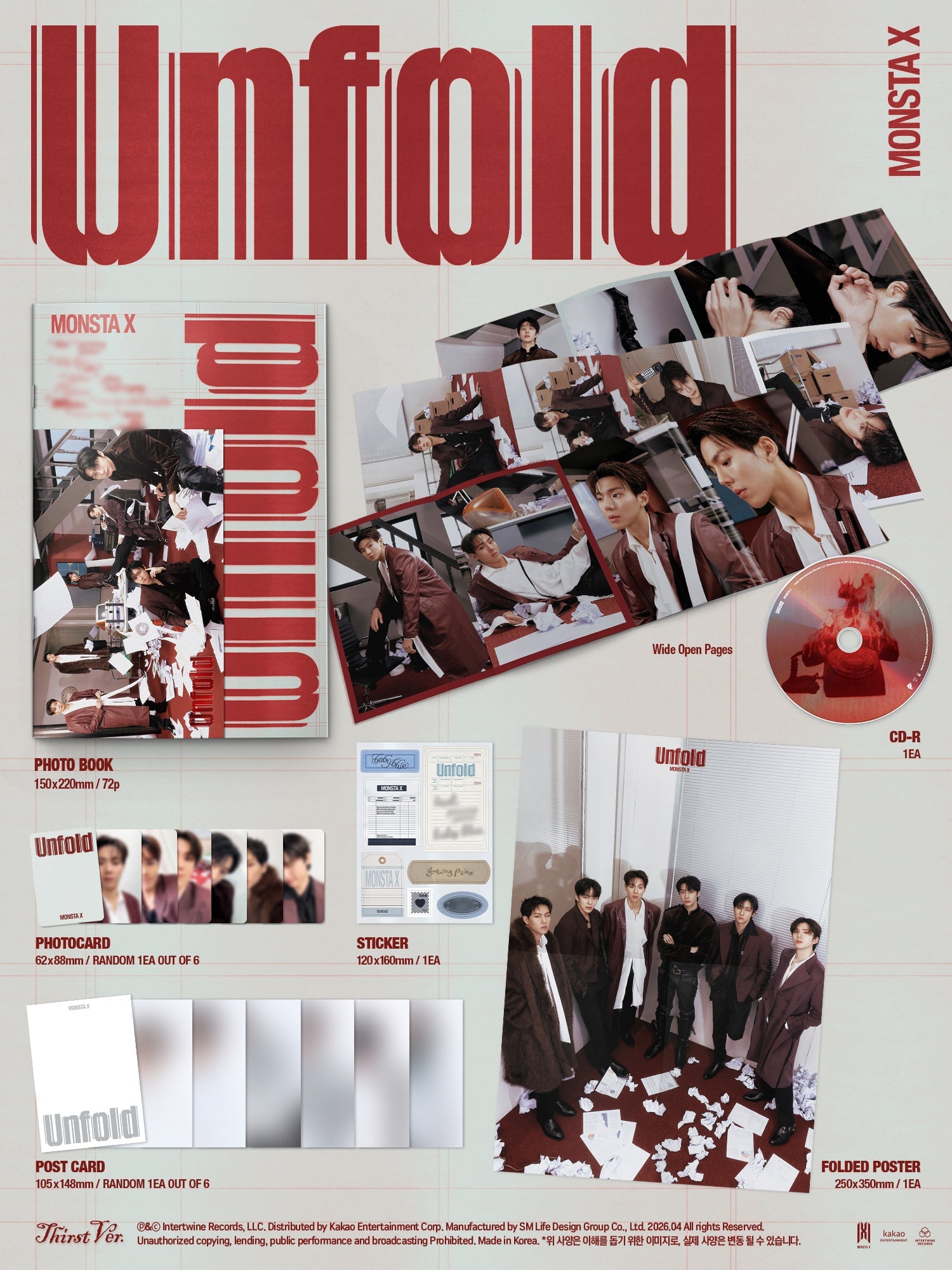 MONSTA X - Unfold (3rd Full Album)