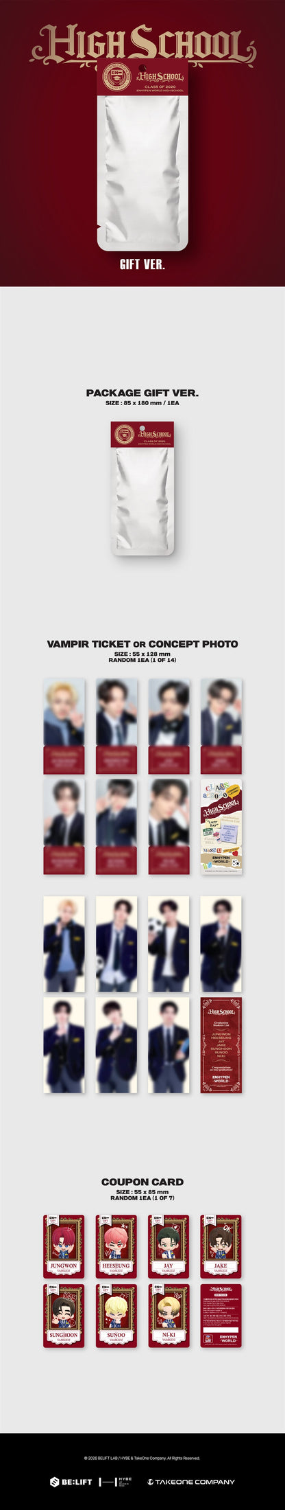 ENHYPEN - World Coupon Card Collection (High School) Gift Ver.