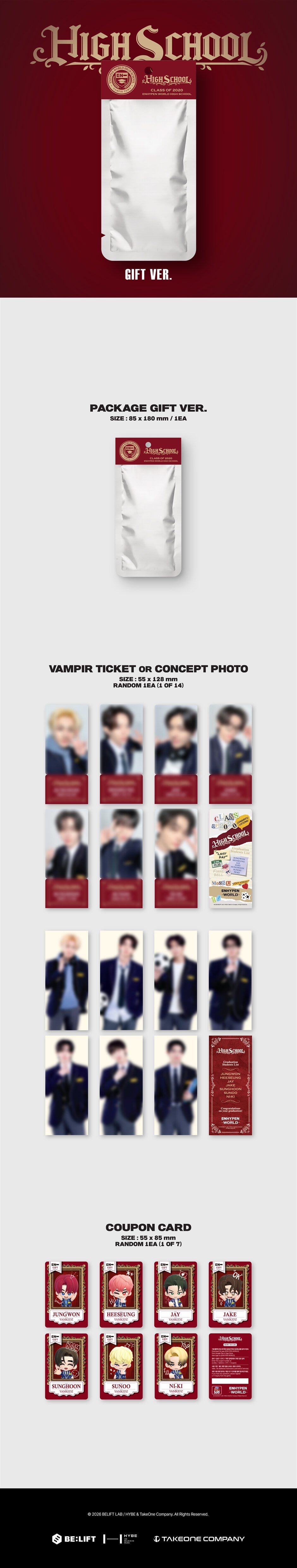 ENHYPEN - World Coupon Card Collection (High School) Gift Ver.