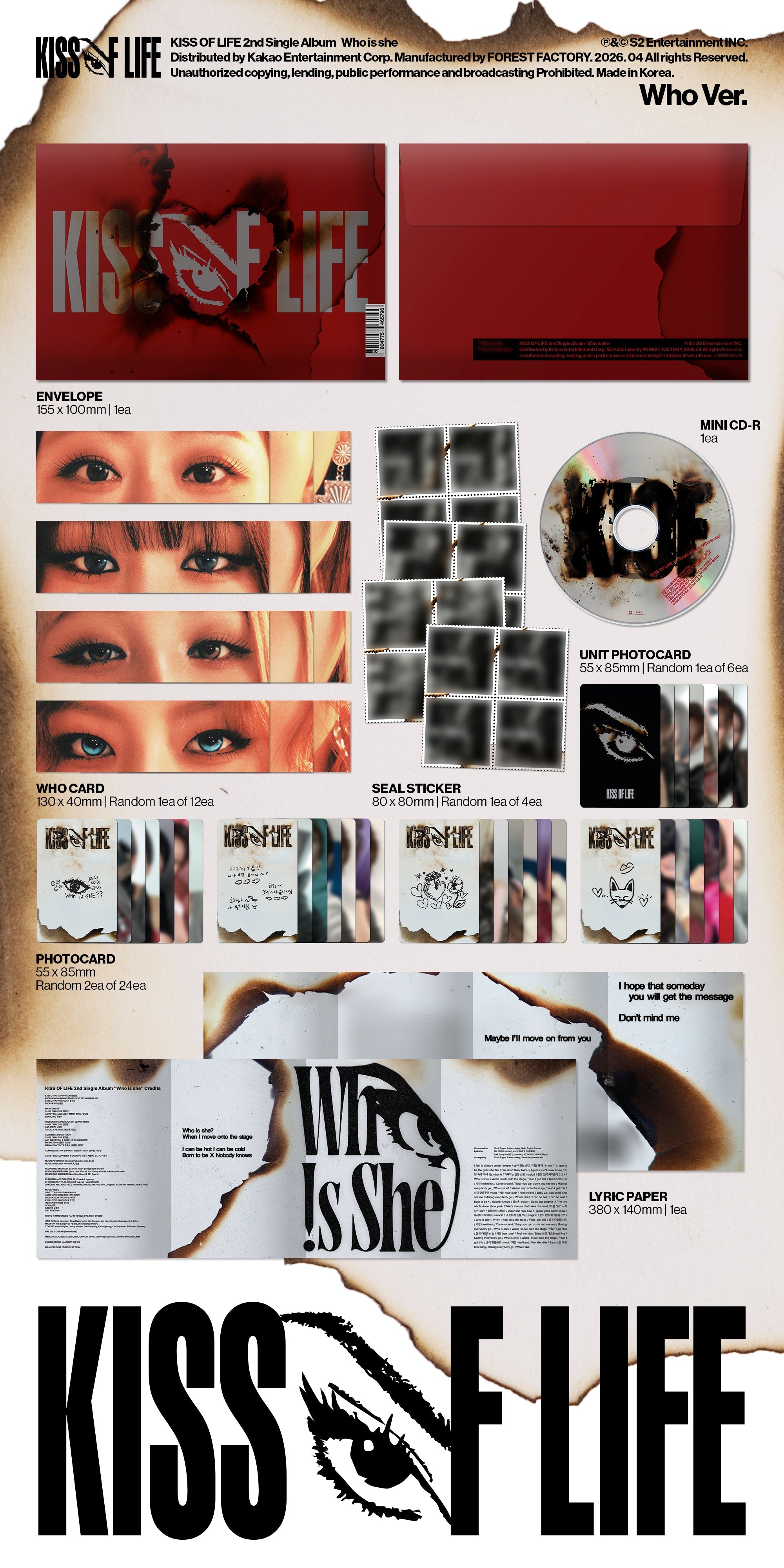 KISS OF LIFE - 2nd Single Album Who is she (Who Ver.)