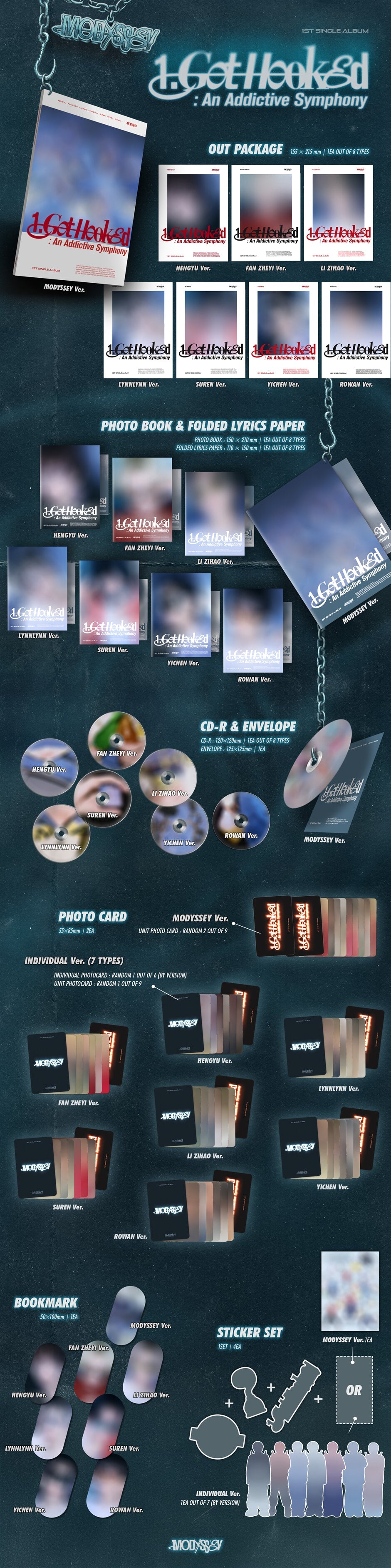 MODYSSEY - Got Hooked: An Addictive Symphony (1st Album Random Ver.)
