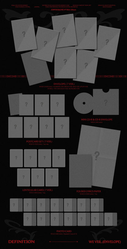 AMPERS&ONE - DEFINITION (4th Mini Album) (WE Ver.) (Random Ver.)