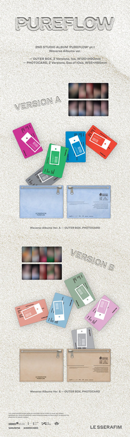 LE SSERAFIM - PUREFLOW pt.1 (2nd Studio Album) (Weverse Albums Ver.)