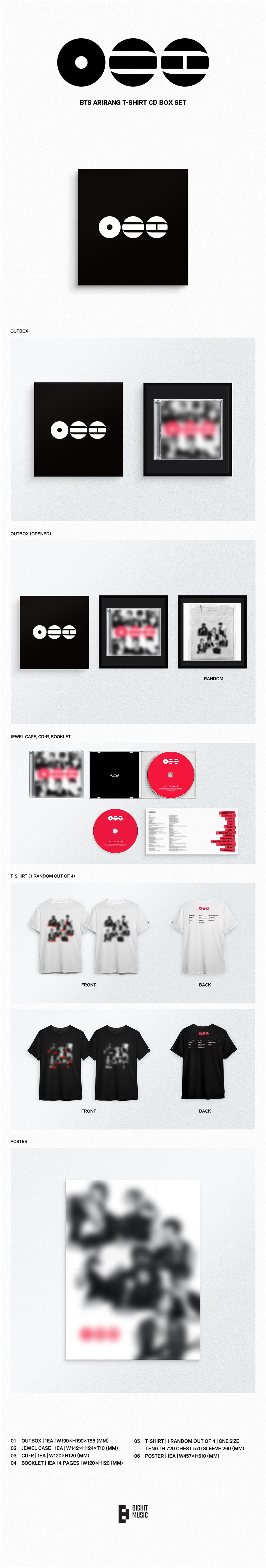 BTS - ARIRANG (5th Album) (T-Shirt CD Box Set)