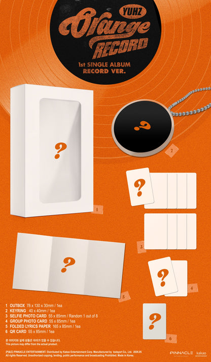 YUHZ - Orange Record (1st Single Album) (Record Ver.) (Kiwee Album)