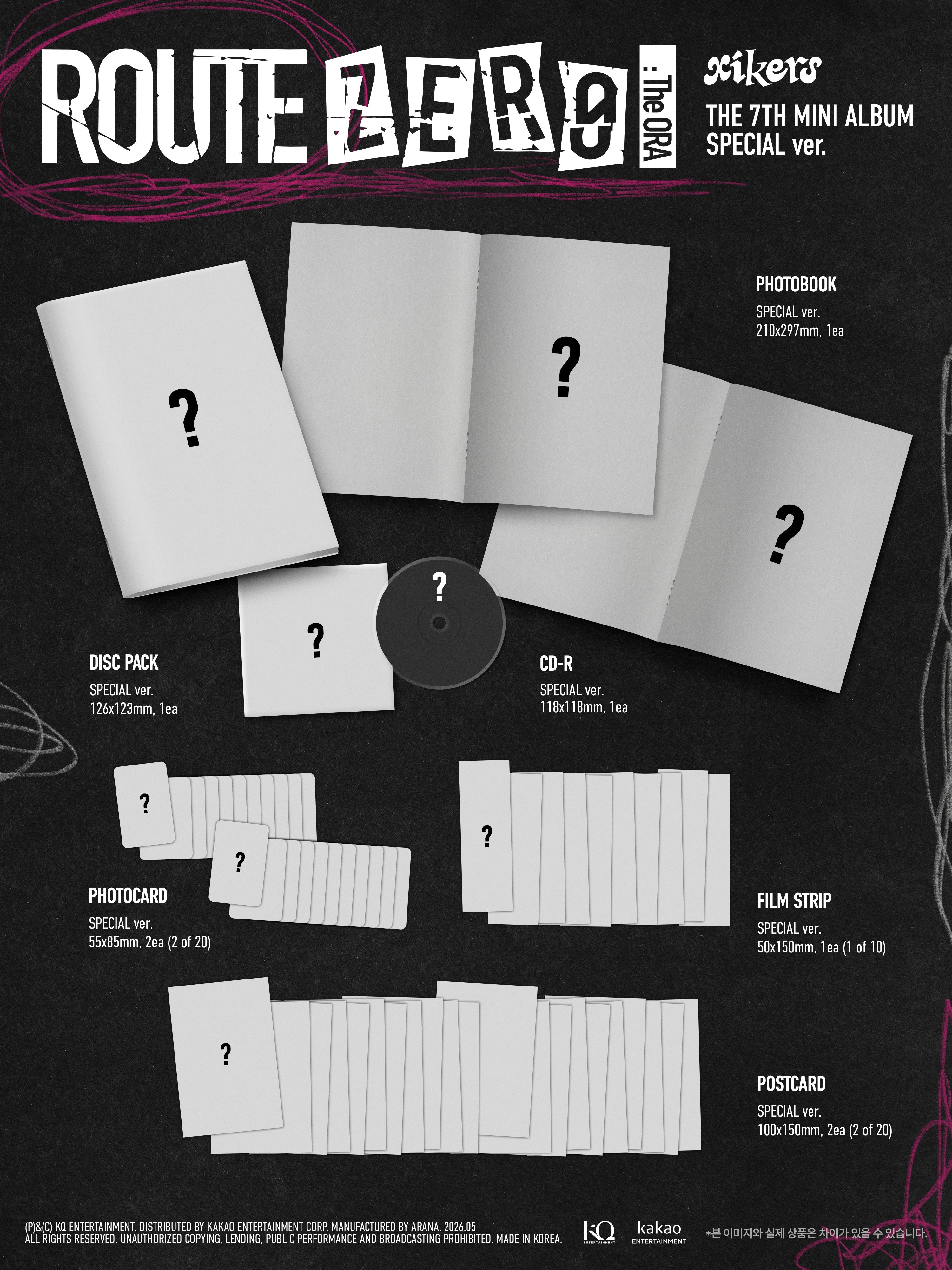 (Pre-Order) xikers - ROUTE ZERO: The ORA (7th Mini Album) (Special Ver.)
