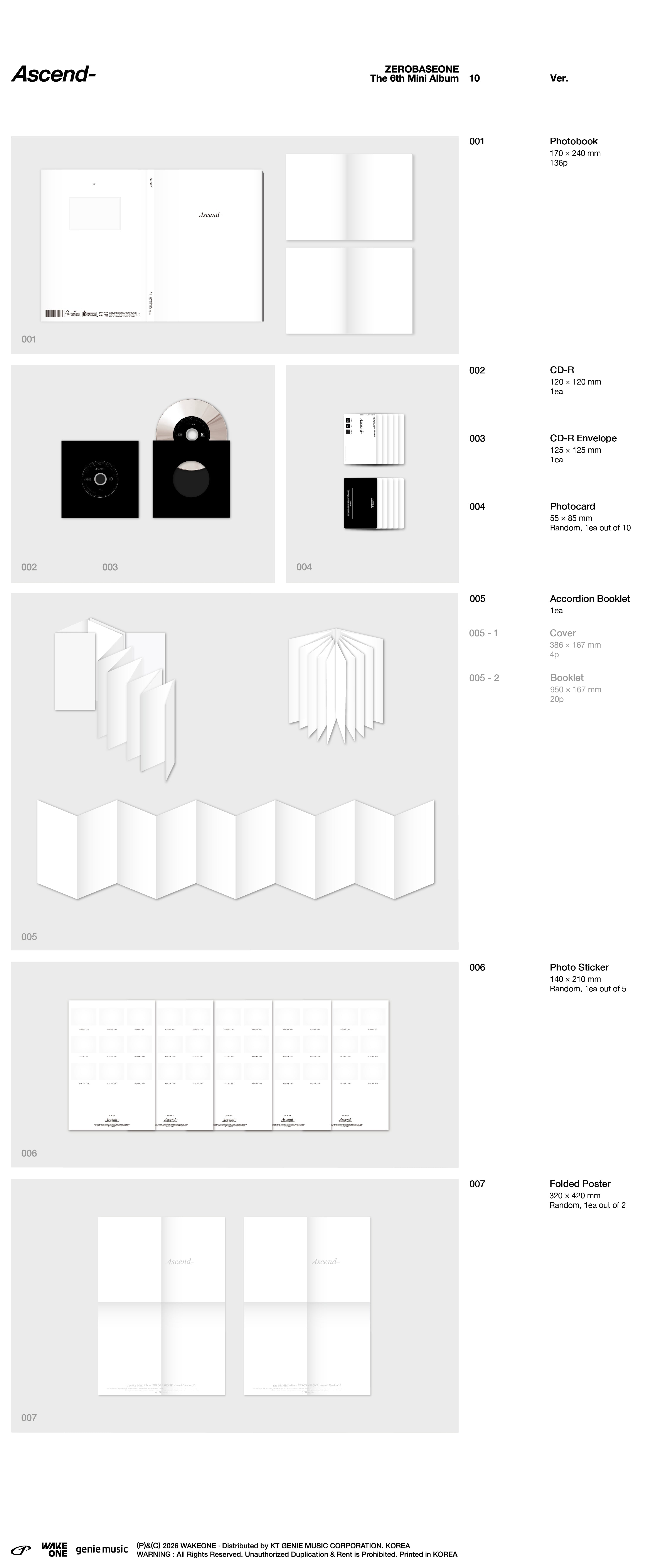 [PRE-ORDER] ZEROBASEONE - Ascend (6th Mini Album)