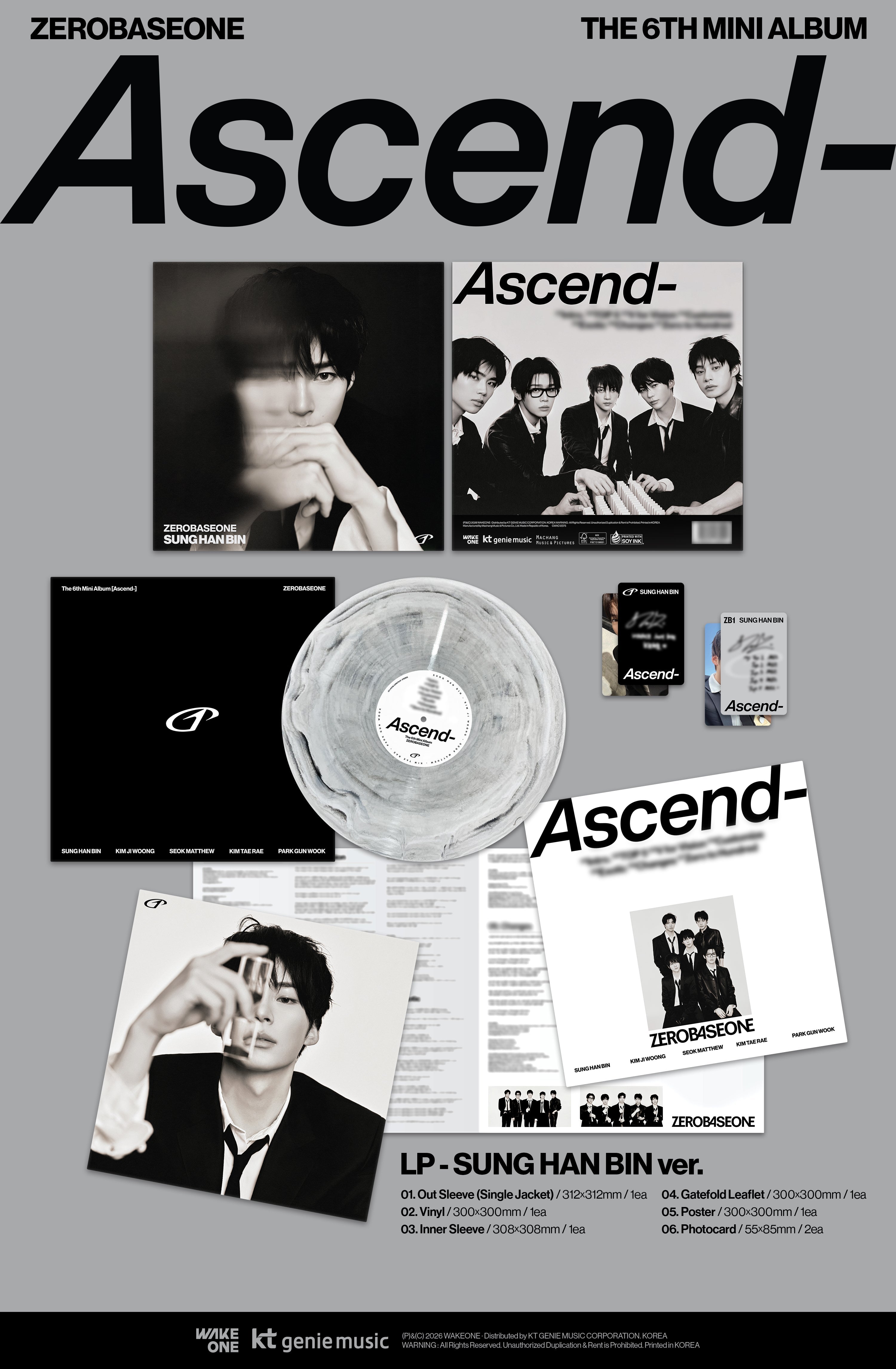 [PRE-ORDER] ZEROBASEONE - Ascend (6th Mini Album) LP (Random Ver.)