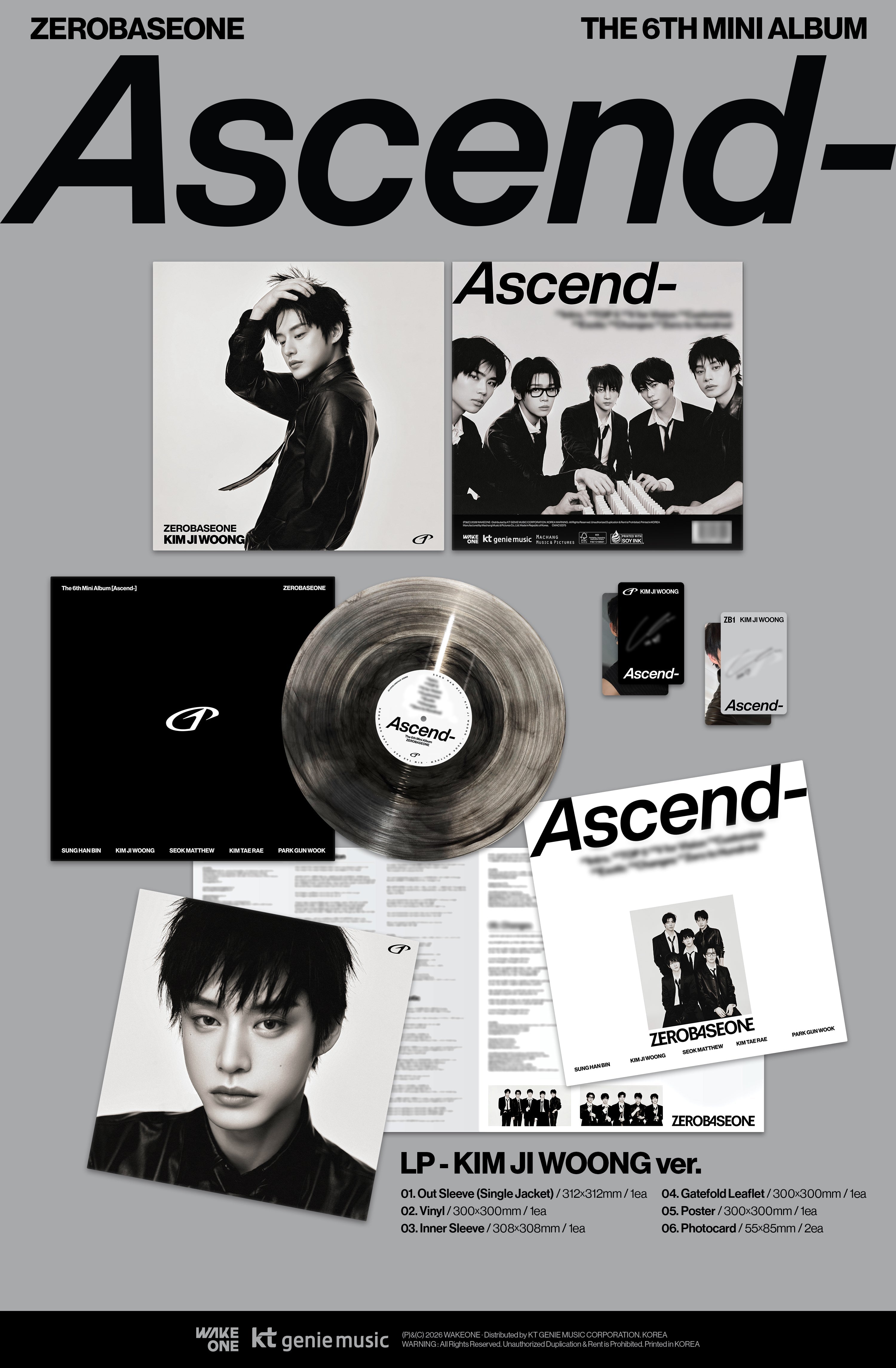 [PRE-ORDER] ZEROBASEONE - Ascend (6th Mini Album) LP (Random Ver.)