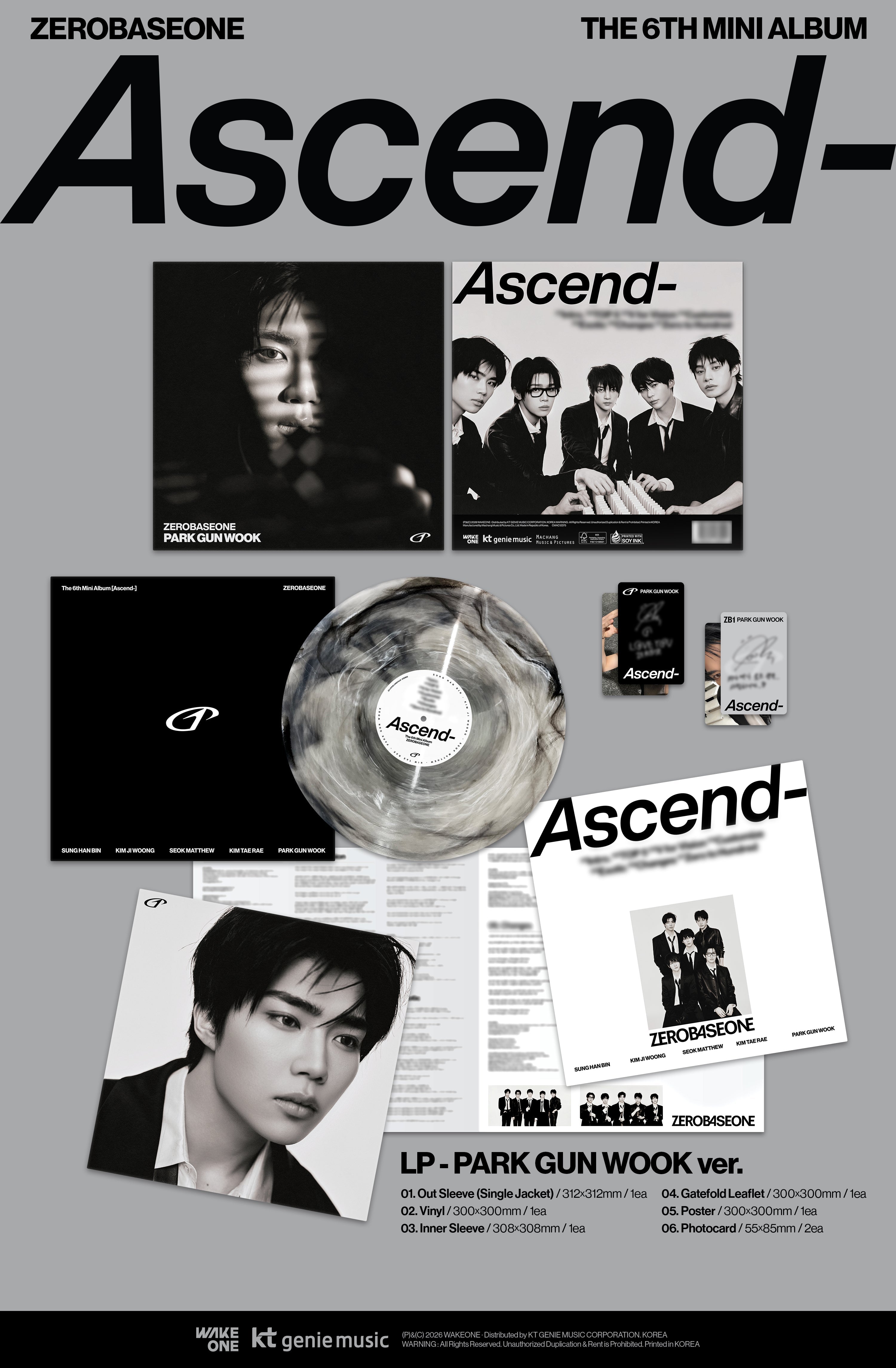 ZEROBASEONE - Ascend (6th Mini Album) LP (Random Ver.)