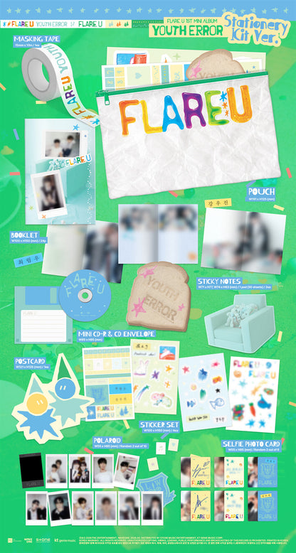 FLARE U - YOUTH ERROR (1st Mini Album) Stationery Kit Ver.