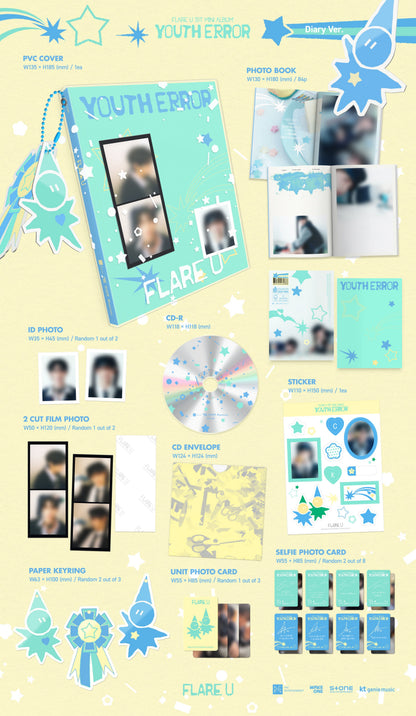 FLARE U - YOUTH ERROR (1st Mini Album) Diary Ver.