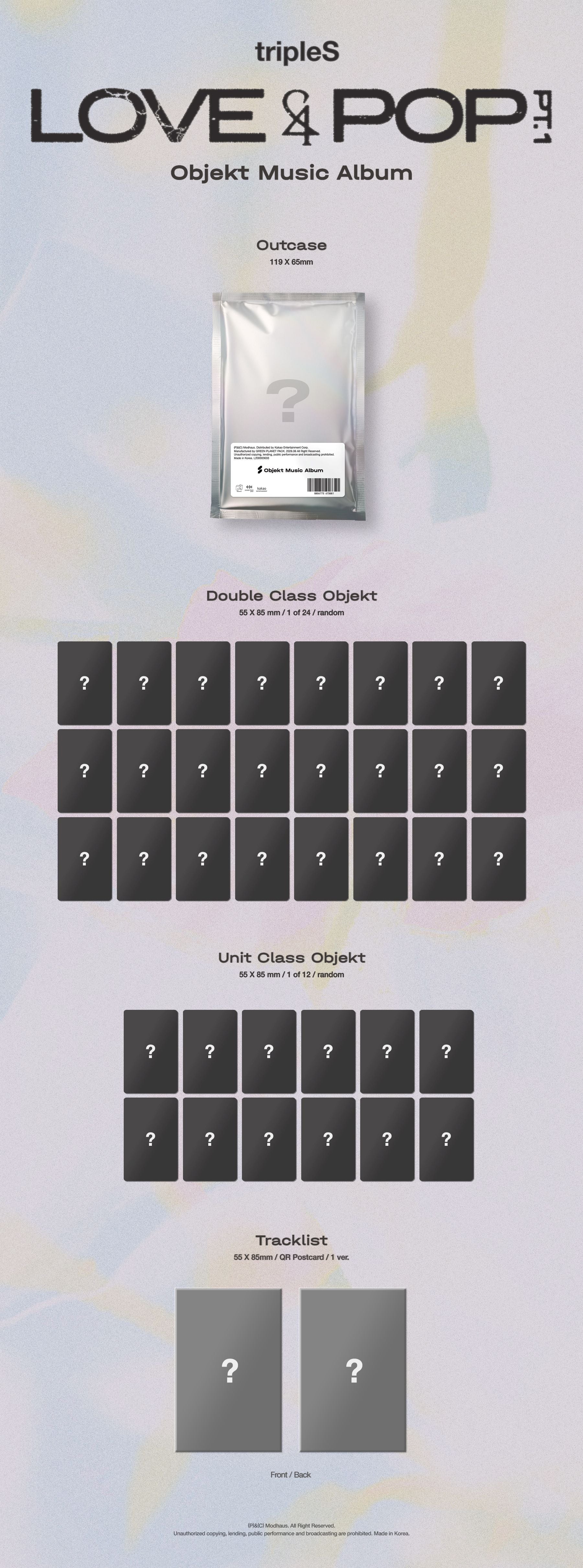 [PRE-ORDER] tripleS - LOVE&POP pt.1 Objekt Music Album Ver.