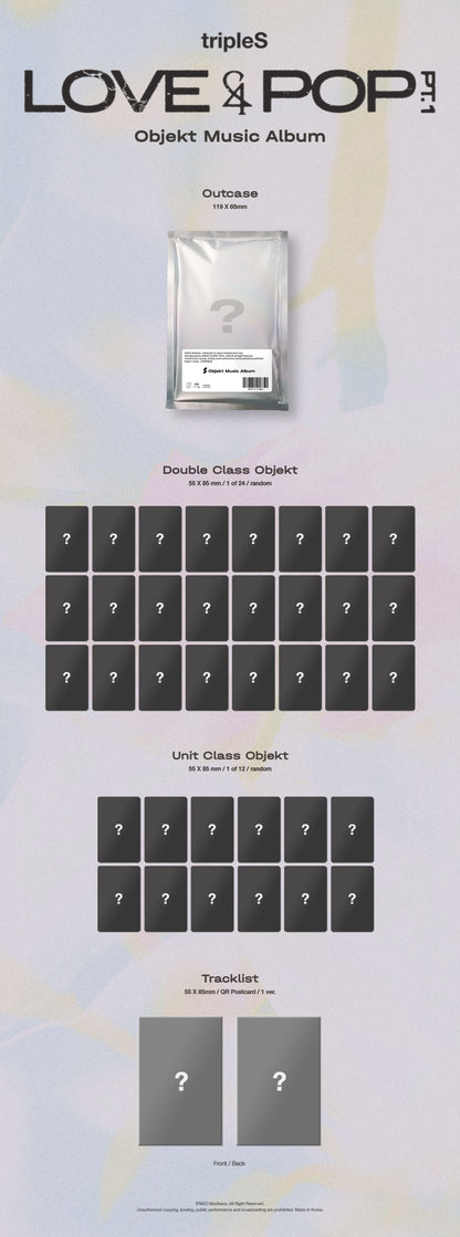 [PRE-ORDER] tripleS - LOVE&POP pt.1 Objekt Music Album Ver.