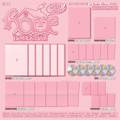 BOYNEXTDOOR - HOME (1st Studio Album) Sweet Home Ver. (Random Ver.)