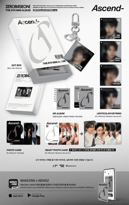 ZEROBASEONE - Ascend (6th Mini Album) Lenticular Keyring Ver. (Random Ver.)