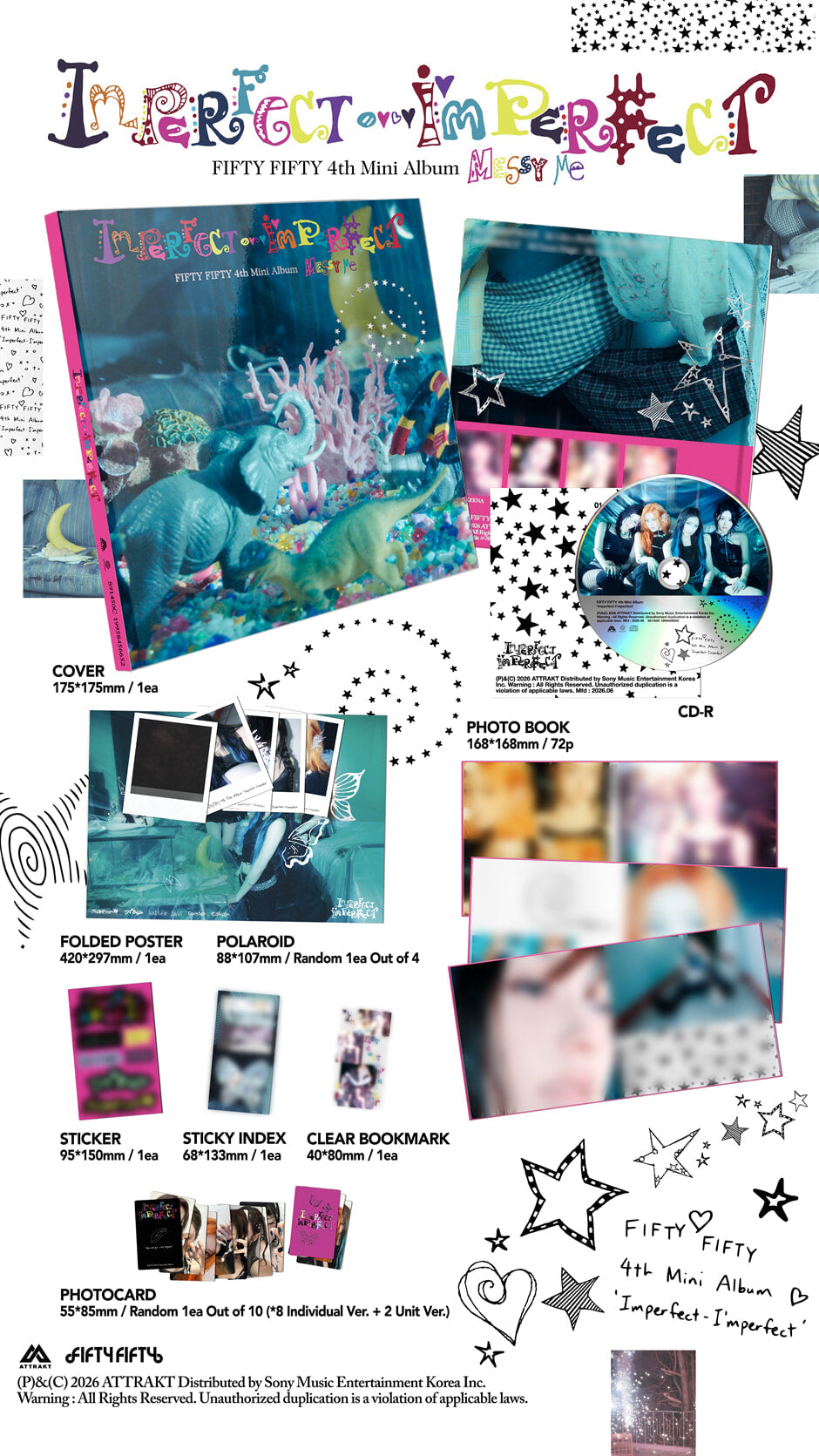 [PRE-ORDER] FIFTY FIFTY - Imperfect-I'mperfect (4th Mini Album) Messy Me Ver.