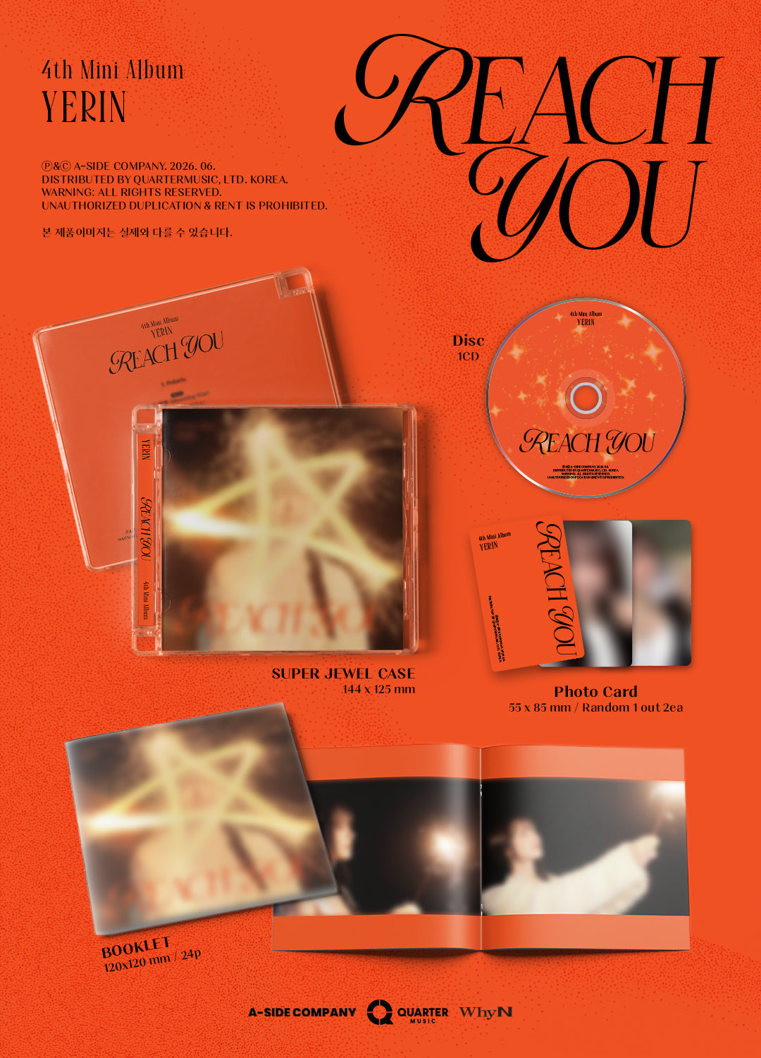 YERIN - REACH YOU (4th Mini Album) Jewel Case Ver.