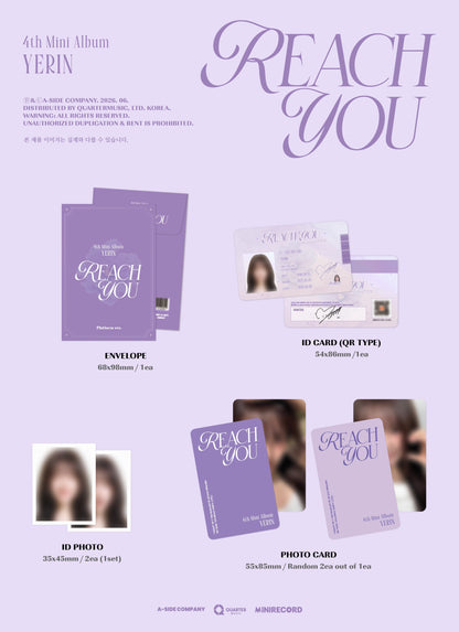 YERIN - REACH YOU (4th Mini Album) Platform Ver.