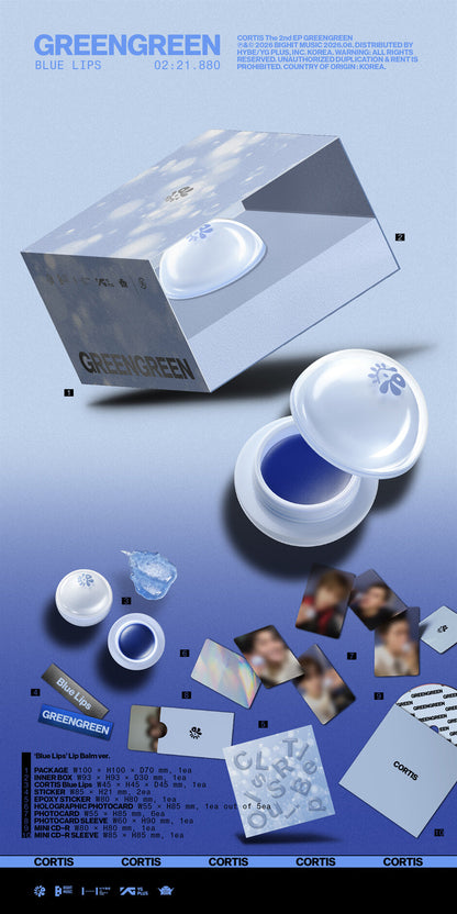 [PRE-ORDER] CORTIS - GREENGREEN (2nd EP) Blue Lips Lip Balm Ver.