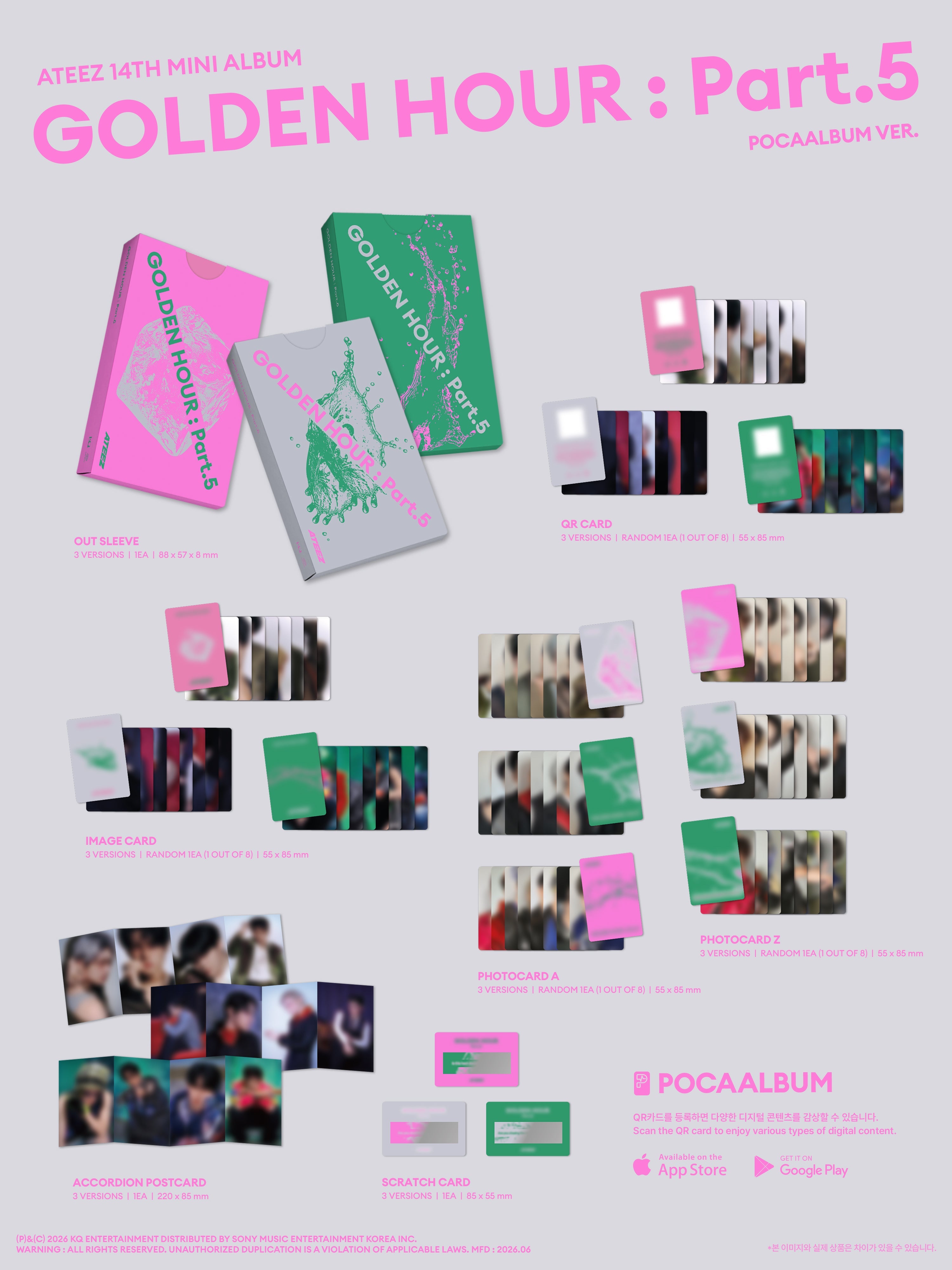 [PRE-ORDER] ATEEZ - GOLDEN HOUR : Part.5 (14th Mini Album) POCAALBUM Ver.