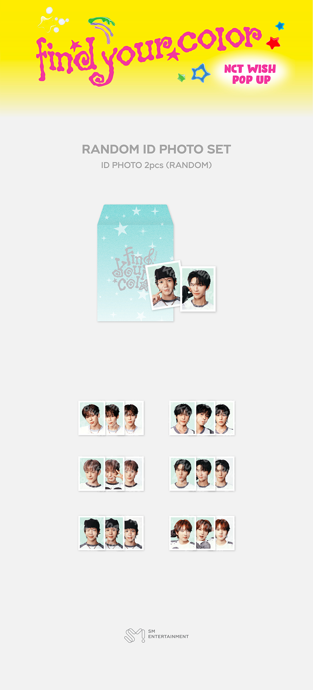 NCT WISH - FIND YOUR COLOR Random ID Photo Set [PRE-ORDER]