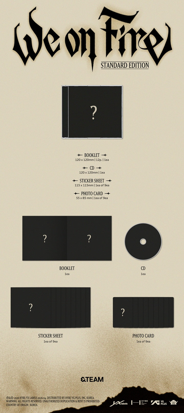 &TEAM - We on Fire (3rd EP Album) Standard Edition