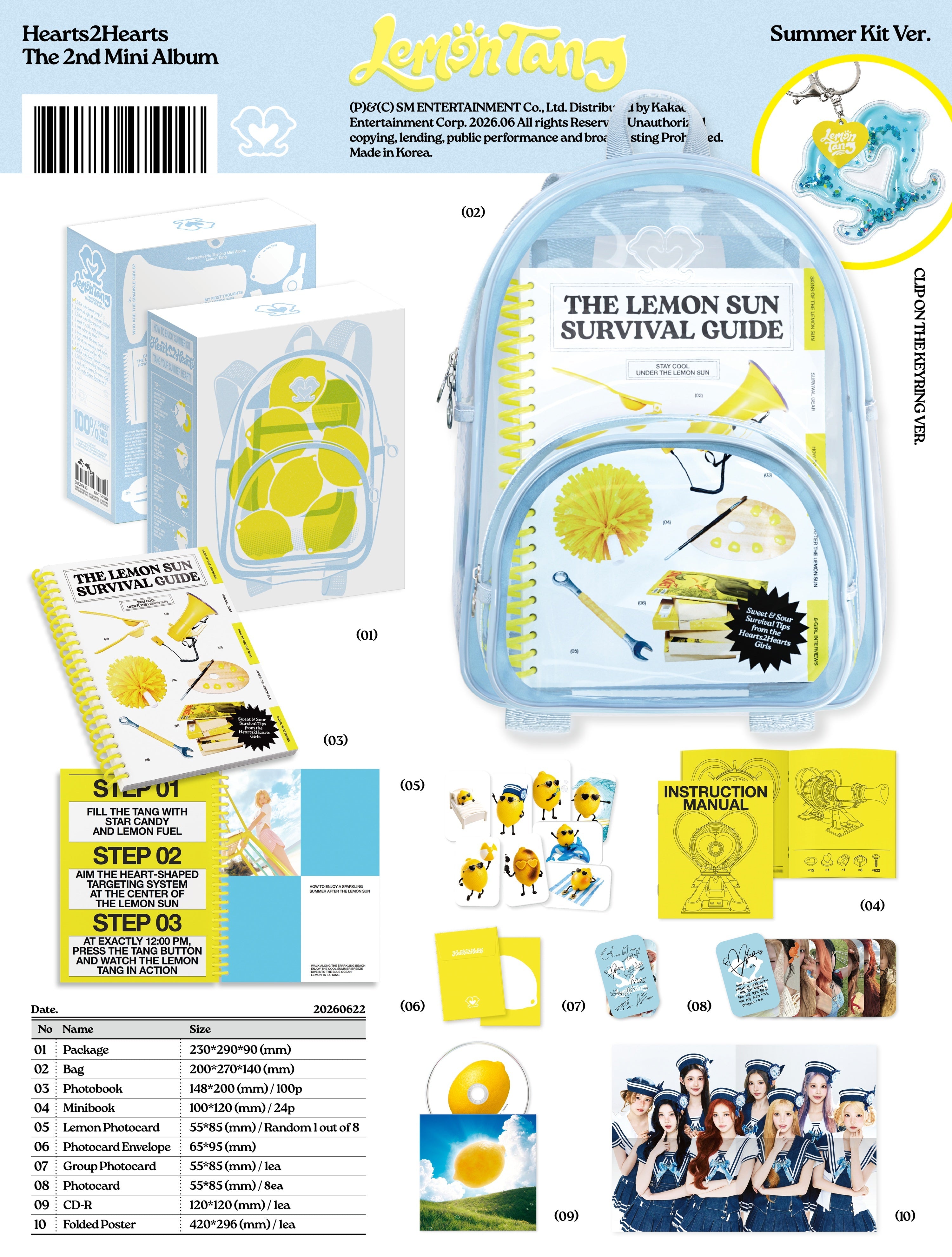 Hearts2Hearts - Lemon Tang (2nd Mini Album) Summer Kit Ver. (Limited Edition)