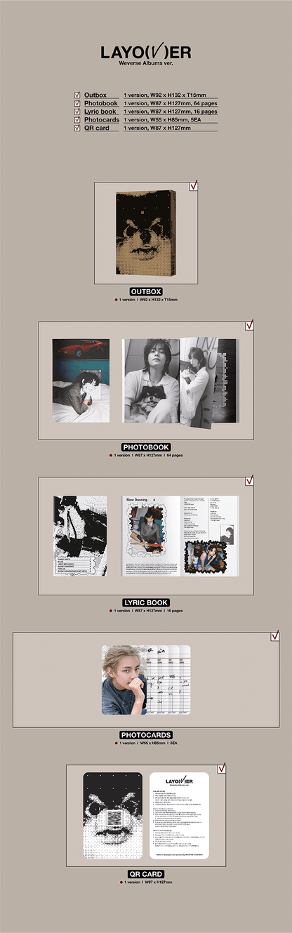 V - LAYOVER (1st Solo Album) Weverse Albums Ver.
