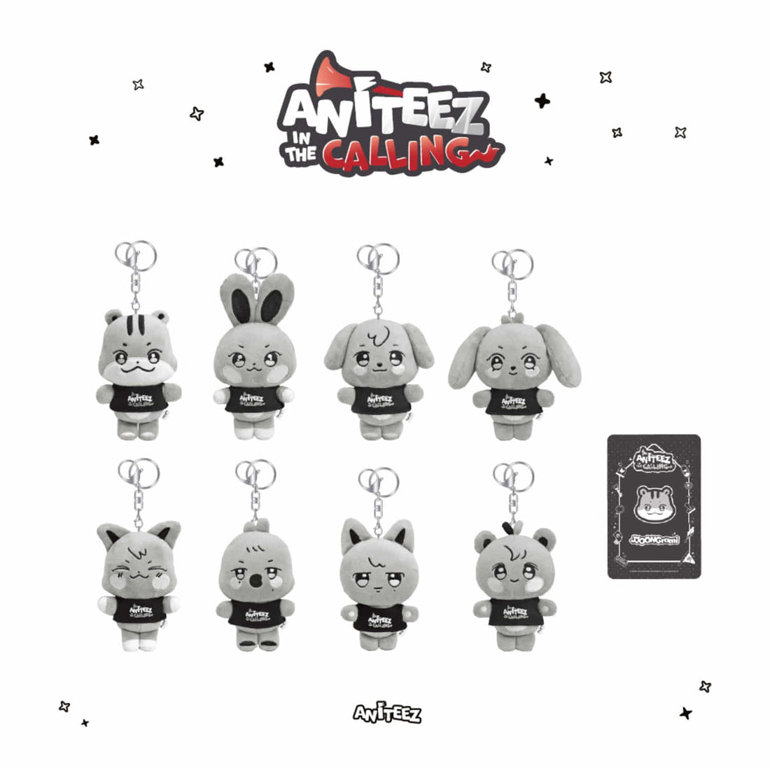 ATEEZ Aniteez Plush Keyring - JJONGbear