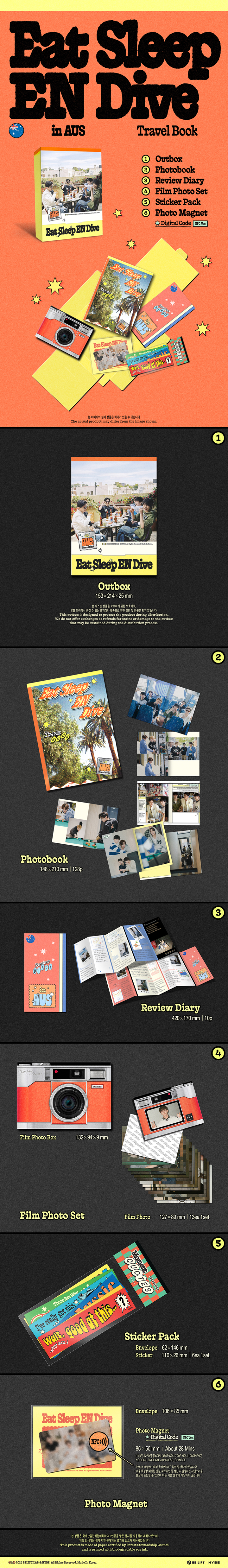 [PRE-ORDER] ENHYPEN - Travel Book (Eat Sleep EN Dive in AUS)
