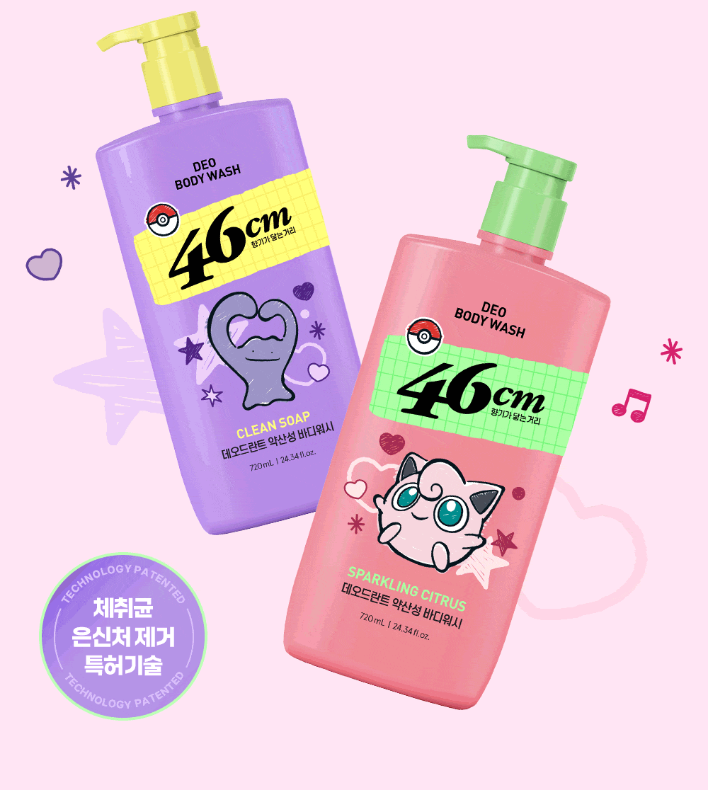 46cm - Deo Body Wash 720ml (Pokémon Collaboration)
