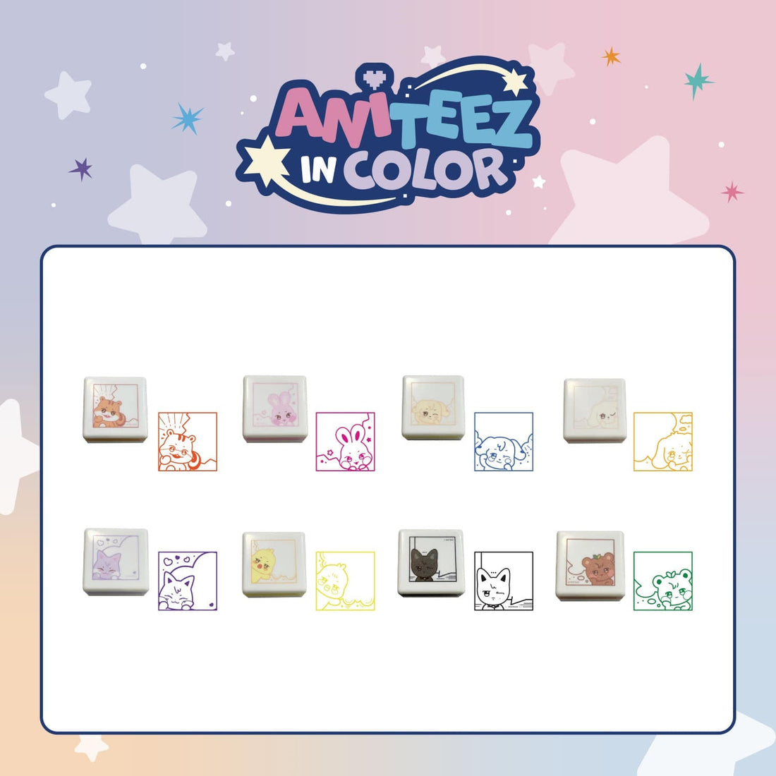 [PRE-ORDER] ATEEZ - Speech Bubble Stamp (ANITEEZ IN COLOR) - JJOONGrami
