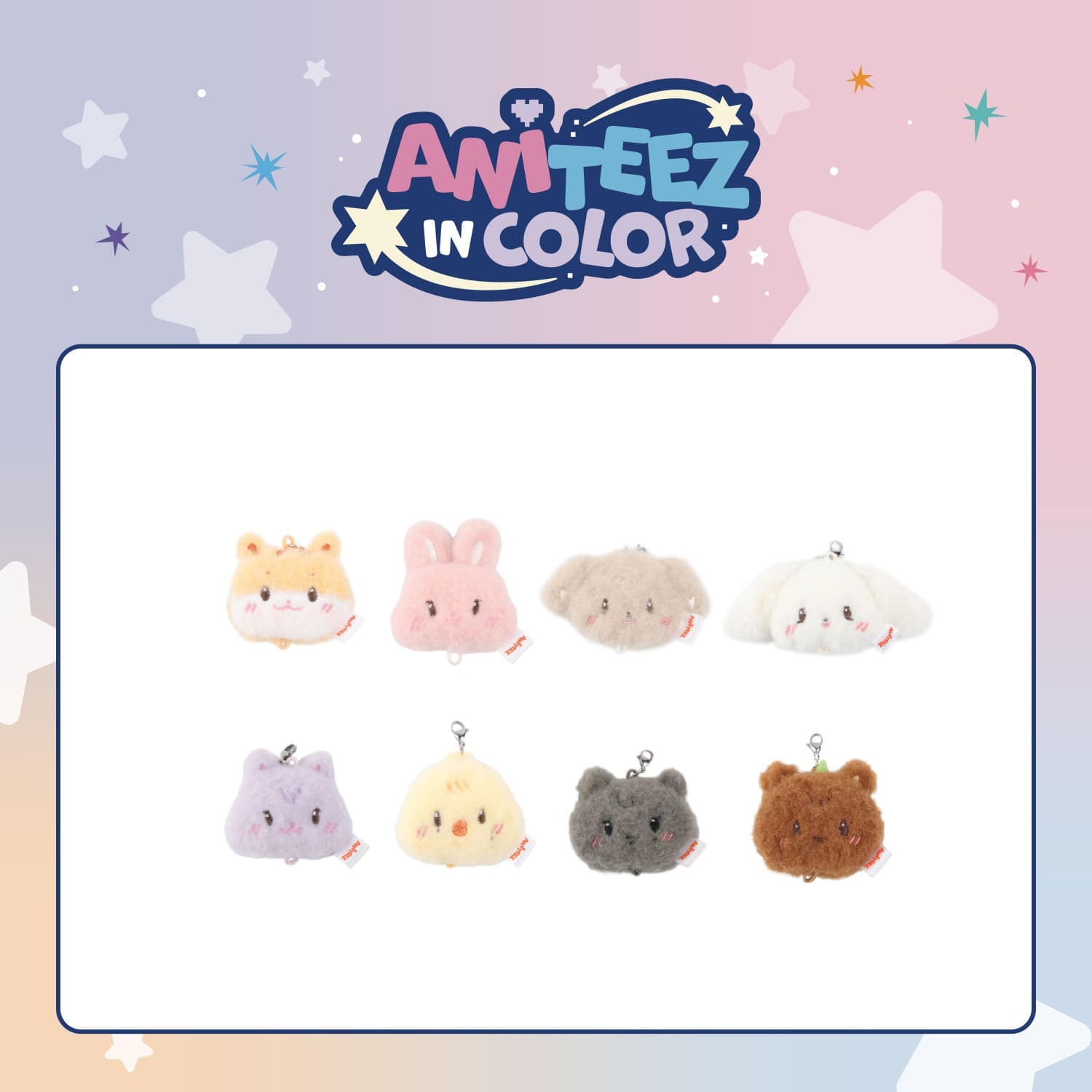 [PRE-ORDER] ATEEZ - Linkable Face Keyring (ANITEEZ IN COLOR) (Random)