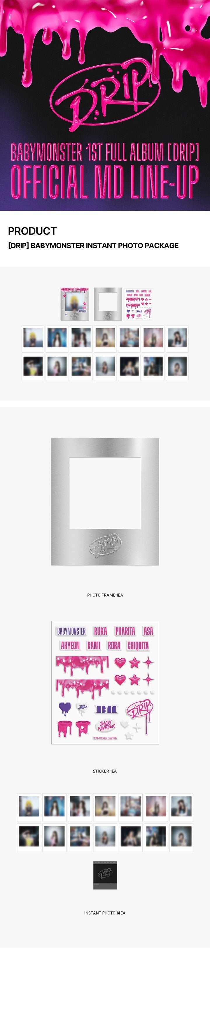 BABYMONSTER - DRIP Instant Photo Package