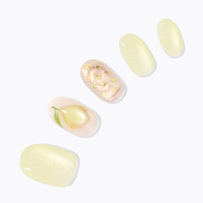 DASHING DIVA - Magic Press 2026 Summer New Color Fruit Collection (JANG WONYOUNG Wear) - Lemon Sparkle (Regular Oval)