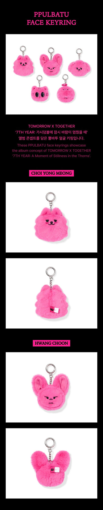 TOMORROW X TOGETHER - 7th Year: A Moment of Stillness in the Thorns (PPULBATU Face Keyring)