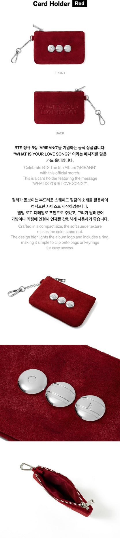 BTS - Card Holder (Red Ver.) (ARIRANG)