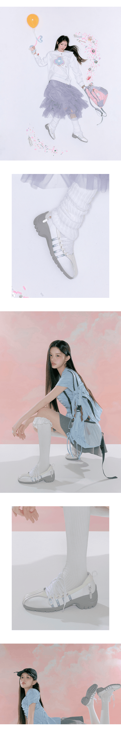 ILLIT X Rockfish Weatherwear - Bliss Heel Lace-Up Sneakers
