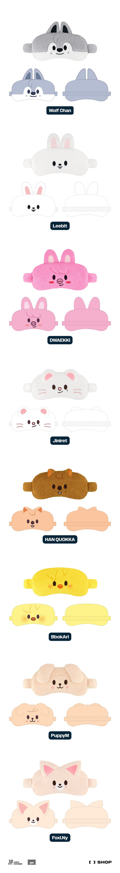 Stray Kids - [dominATE : celebrATE] SKZOO Sleep Mask [Wolf Chan]
