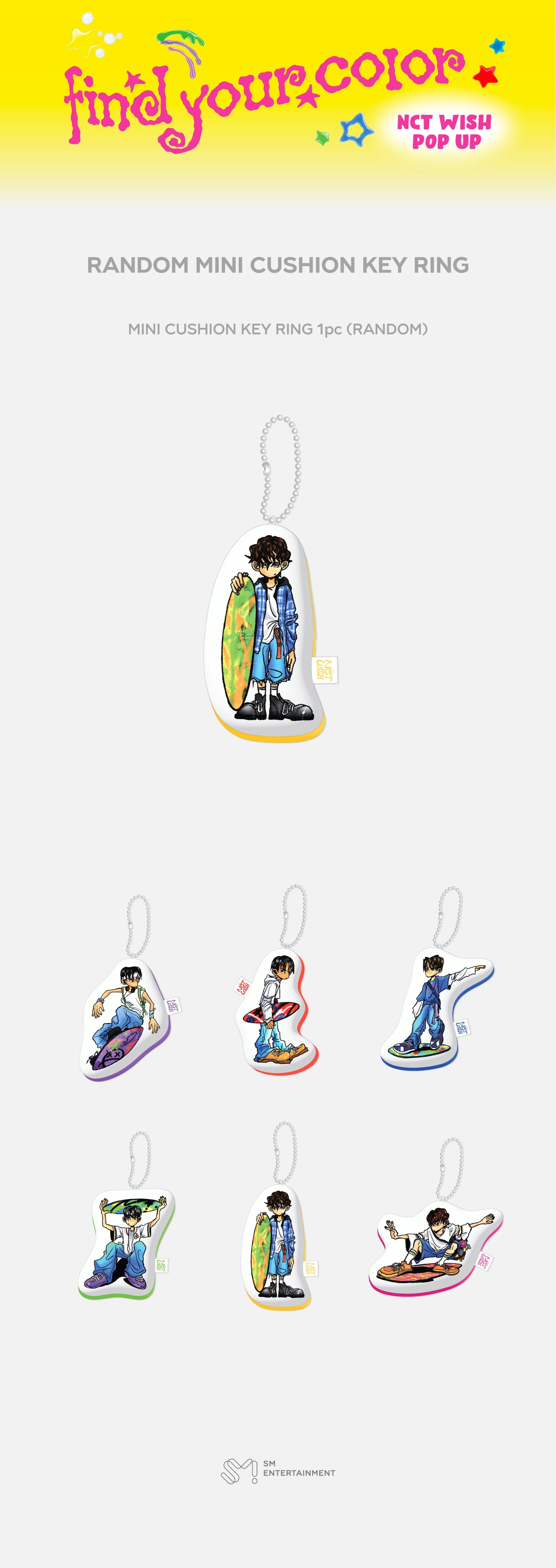 NCT WISH - FIND YOUR COLOR Random Mini Cushion Key Ring [PRE-ORDER]