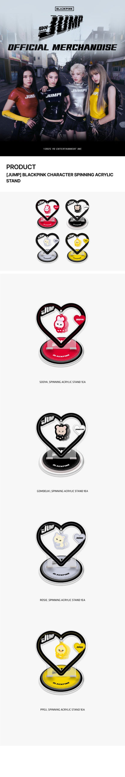 BLACKPINK - [JUMP] Character Spinning Acrylic Stand [PRE-ORDER]