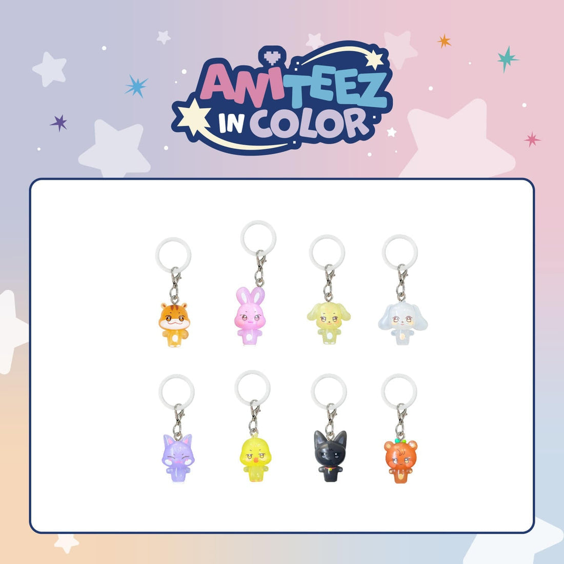 [PRE-ORDER] ATEEZ - Clear Mascot Charm (ANITEEZ IN COLOR) (Random)